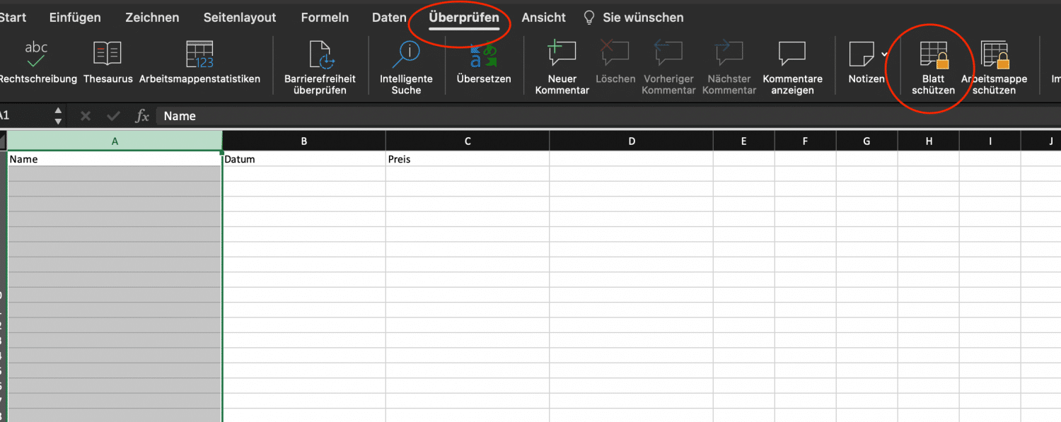 Excel Blattschutz einrichten und aufheben - Edley